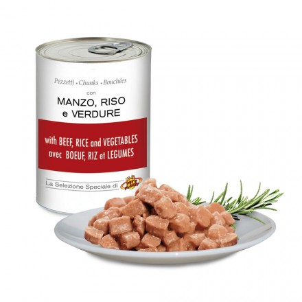 Bouchées bœuf riz légumes